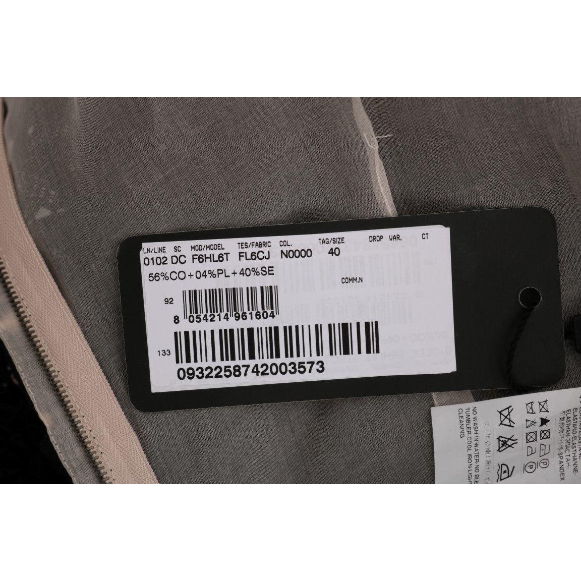 Dolce & Gabbana Black Cotton Silk Floral Long Dress Dolce & Gabbana