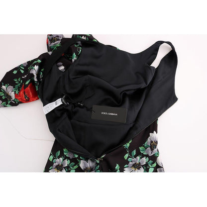 Dolce & Gabbana Multicolor Floral Print Stretch Sheath Long Dress Dolce & Gabbana