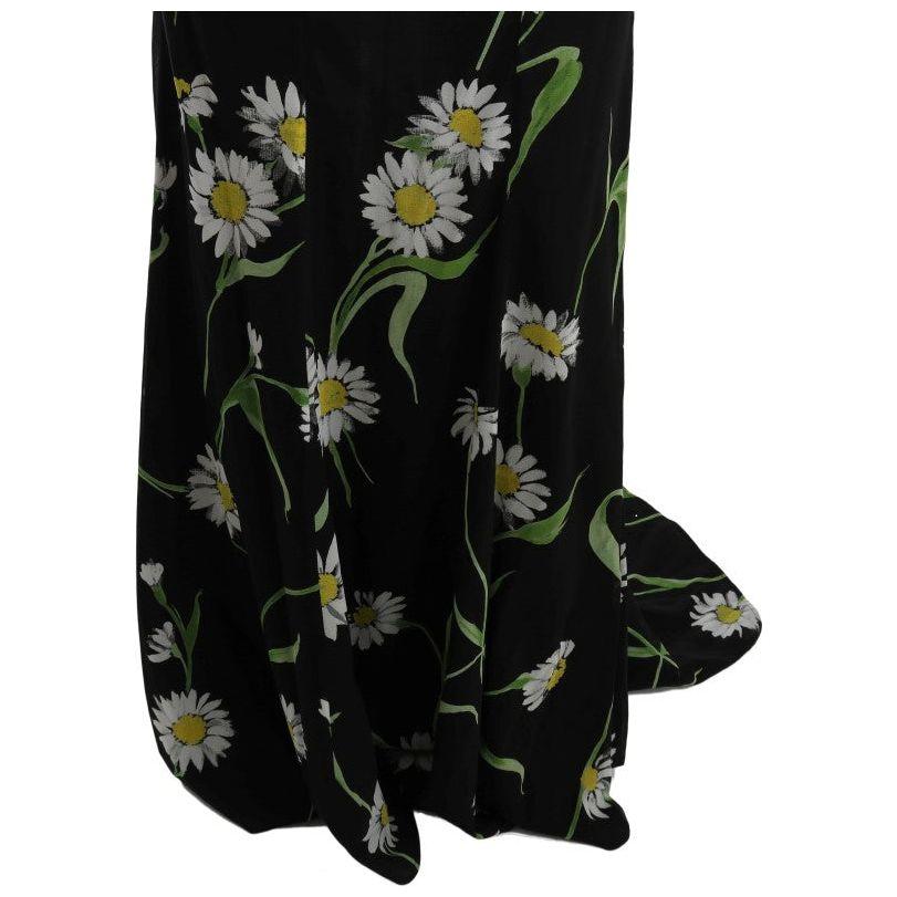 Dolce & Gabbana Sunflower Silk Stretch Sheath Dress Dolce & Gabbana