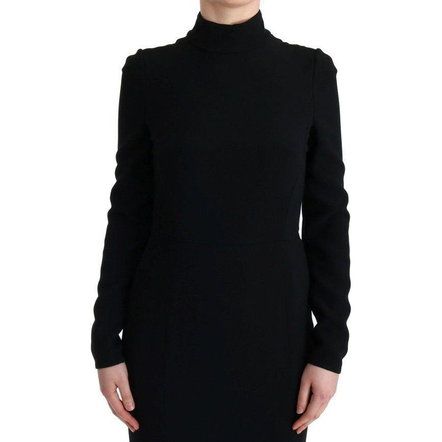 Dolce & Gabbana Black Stretch Long Gown Sheath Dress Dolce & Gabbana