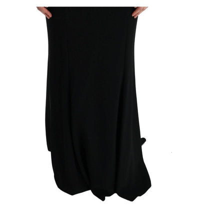 Dolce & Gabbana Black Stretch Long Gown Sheath Dress Dolce & Gabbana
