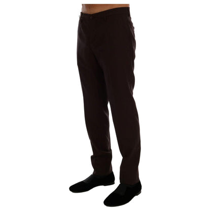 Dolce & Gabbana Purple Wool Stretch Formal Pants Dolce & Gabbana