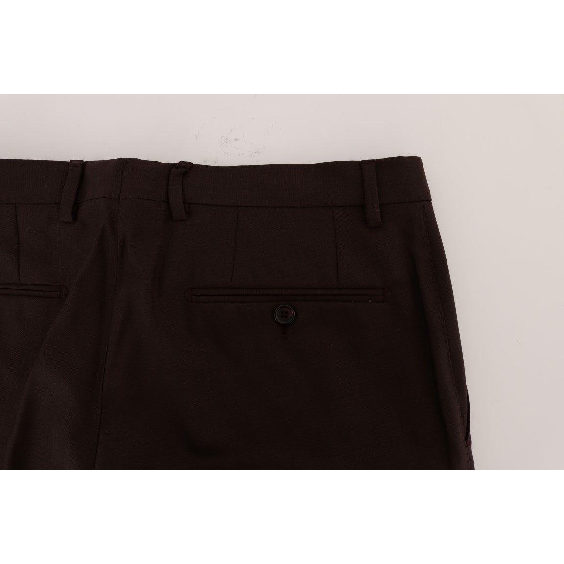Dolce & Gabbana Purple Wool Stretch Formal Pants Dolce & Gabbana