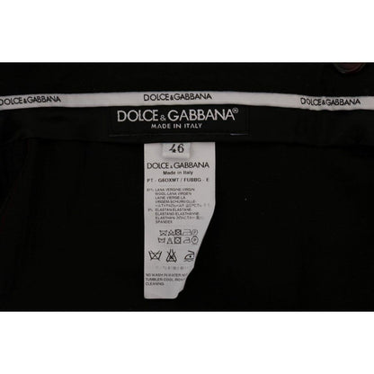 Dolce & Gabbana Purple Wool Stretch Formal Pants Dolce & Gabbana