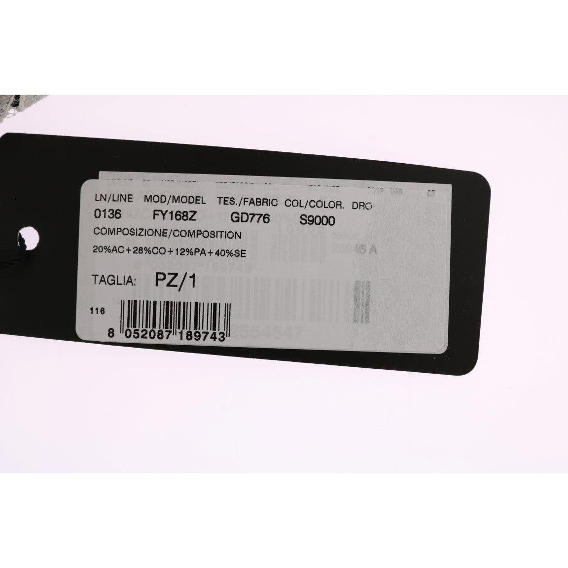 Dolce & Gabbana Black White Floral Lace Crystal Hair Claw Dolce & Gabbana