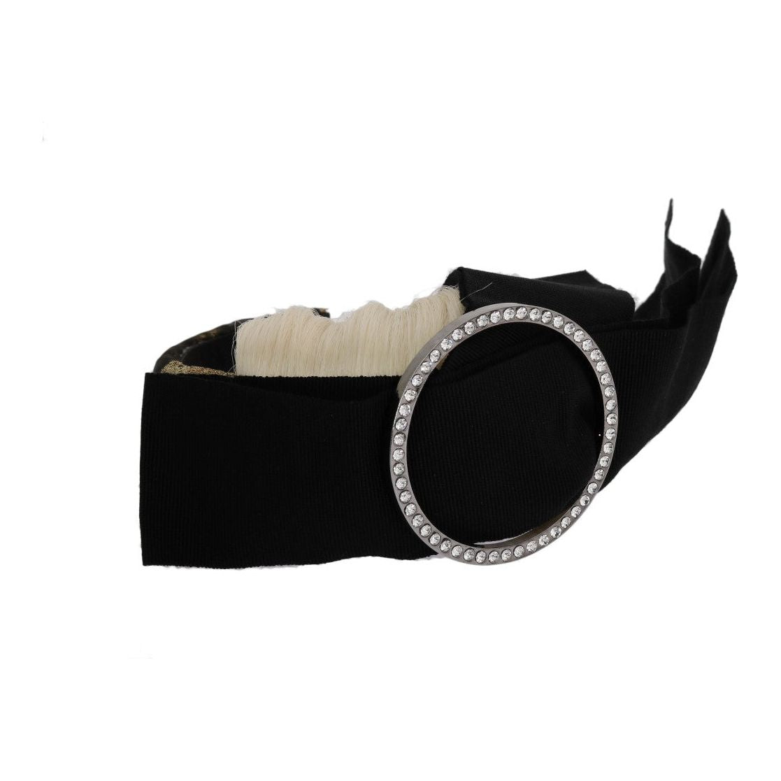 Dolce & Gabbana Black Crystal White Diadem Headband Dolce & Gabbana