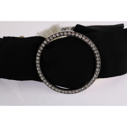 Dolce & Gabbana Black Crystal White Diadem Headband Dolce & Gabbana