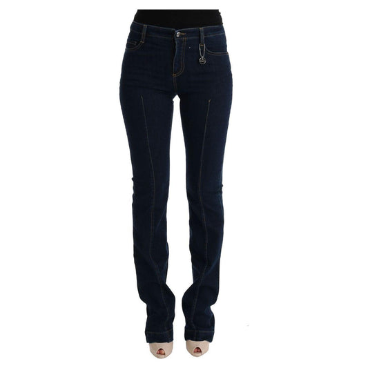 Costume National Blue Cotton Bootcut Flared Jeans SIG30109-4
