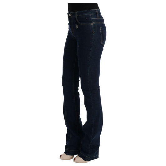 Costume National Blue Cotton Bootcut Flared Jeans SIG30109-4