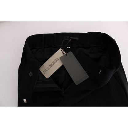 Ermanno Scervino Black Viscose Flare Bootcut Pants