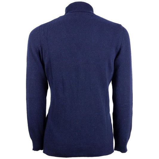 Emilio Romanelli Blue Cashmere Men Sweater EM-11299-M