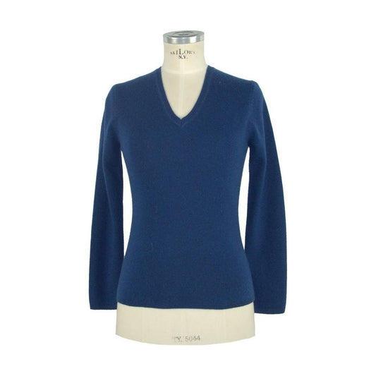 Emilio Romanelli Blue Cashmere Women Sweater EM-2420-IT44|L