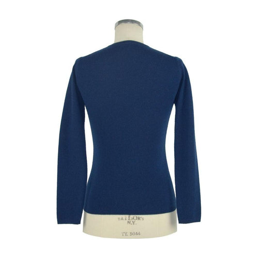 Emilio Romanelli Blue Cashmere Women Sweater EM-2420-IT44|L