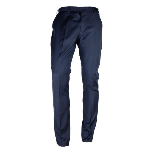 Made in Italy Blue Wool Men's Trousers MI-8343-IT46 | S