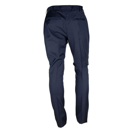 Made in Italy Blue Wool Men's Trousers MI-8343-IT46 | S