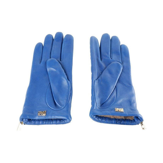 Cavalli Class Blue Lambskin Women Glove CA-5122-7.5|S