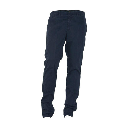 Made in Italy Elegant Blue Winter Trousers MI-3216-IT44 | XS