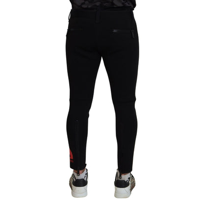 بنطال Dsquared² بقصة Slim Fit من البولي أميد بطبعة شعار