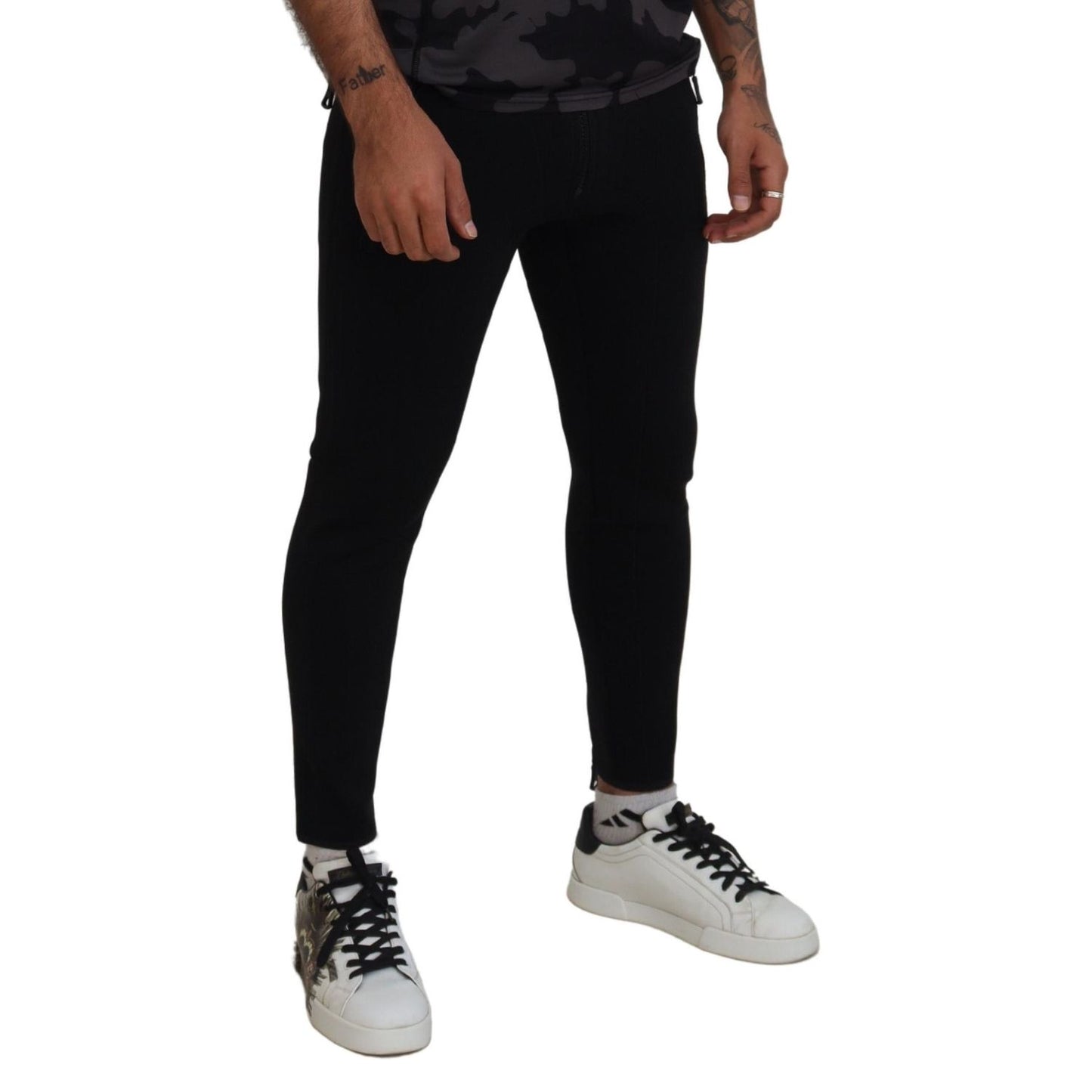 بنطال Dsquared² بقصة Slim Fit من البولي أميد بطبعة شعار