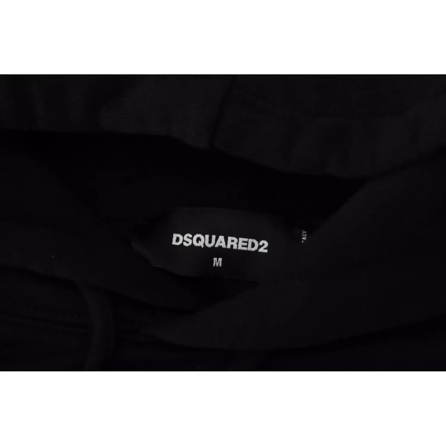 سترة رجالية مطبوعة بغطاء رأس من القطن الأسود من Dsquared²
