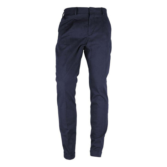 Made in Italy Blue Wool Men Trousers MI-8342-IT52 | XL