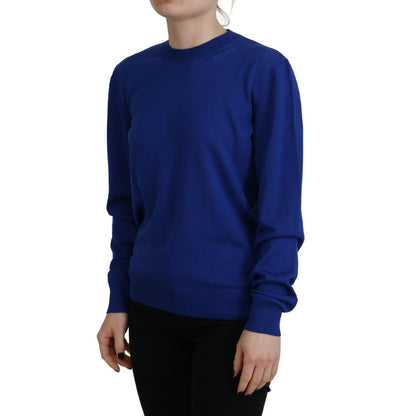 Dsquared² Blue Long Sleeve Crew Neck Casual Sweater