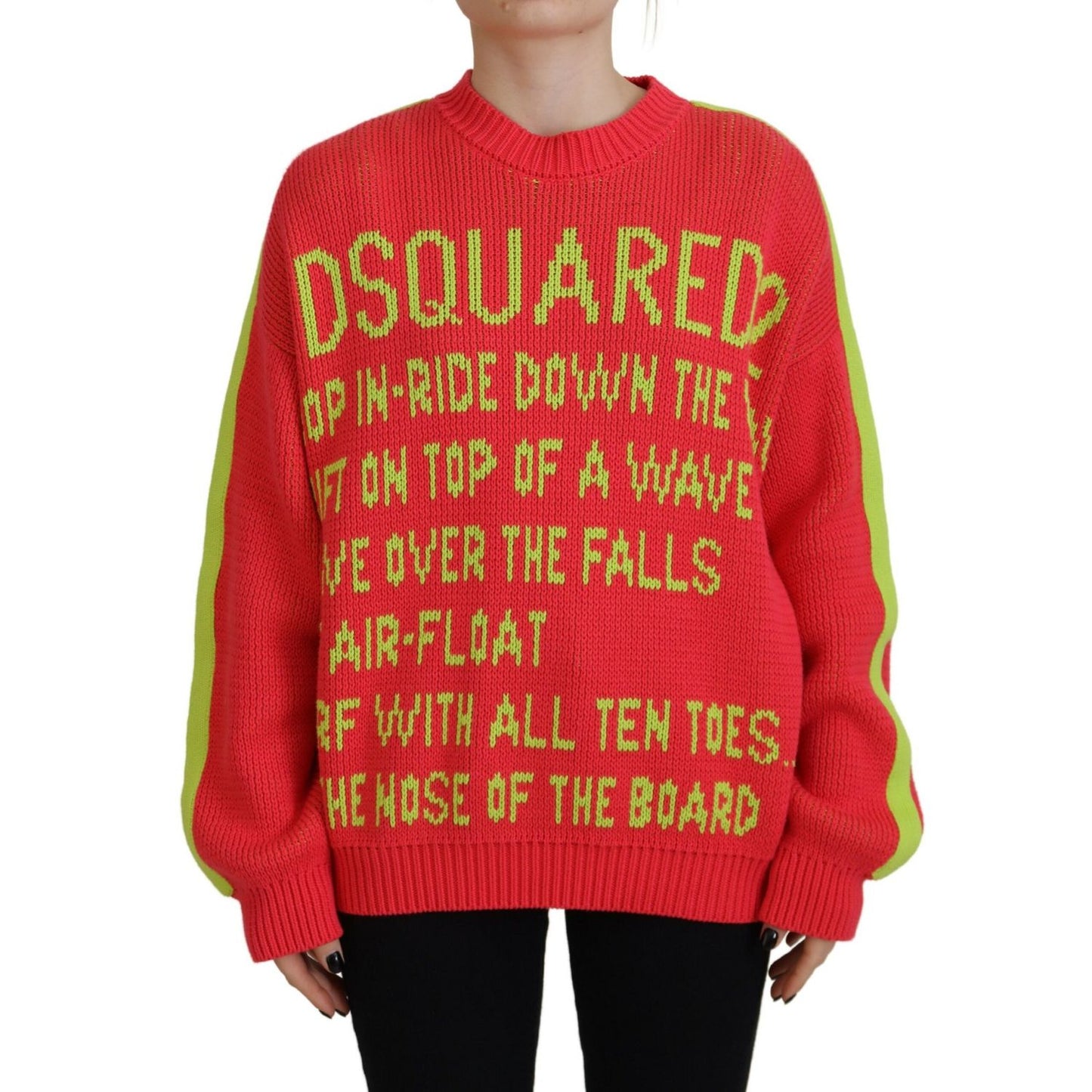 سترة صوفية محبوكة من القطن متعدد الألوان من Dsquared²