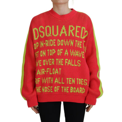 سترة صوفية محبوكة من القطن متعدد الألوان من Dsquared²