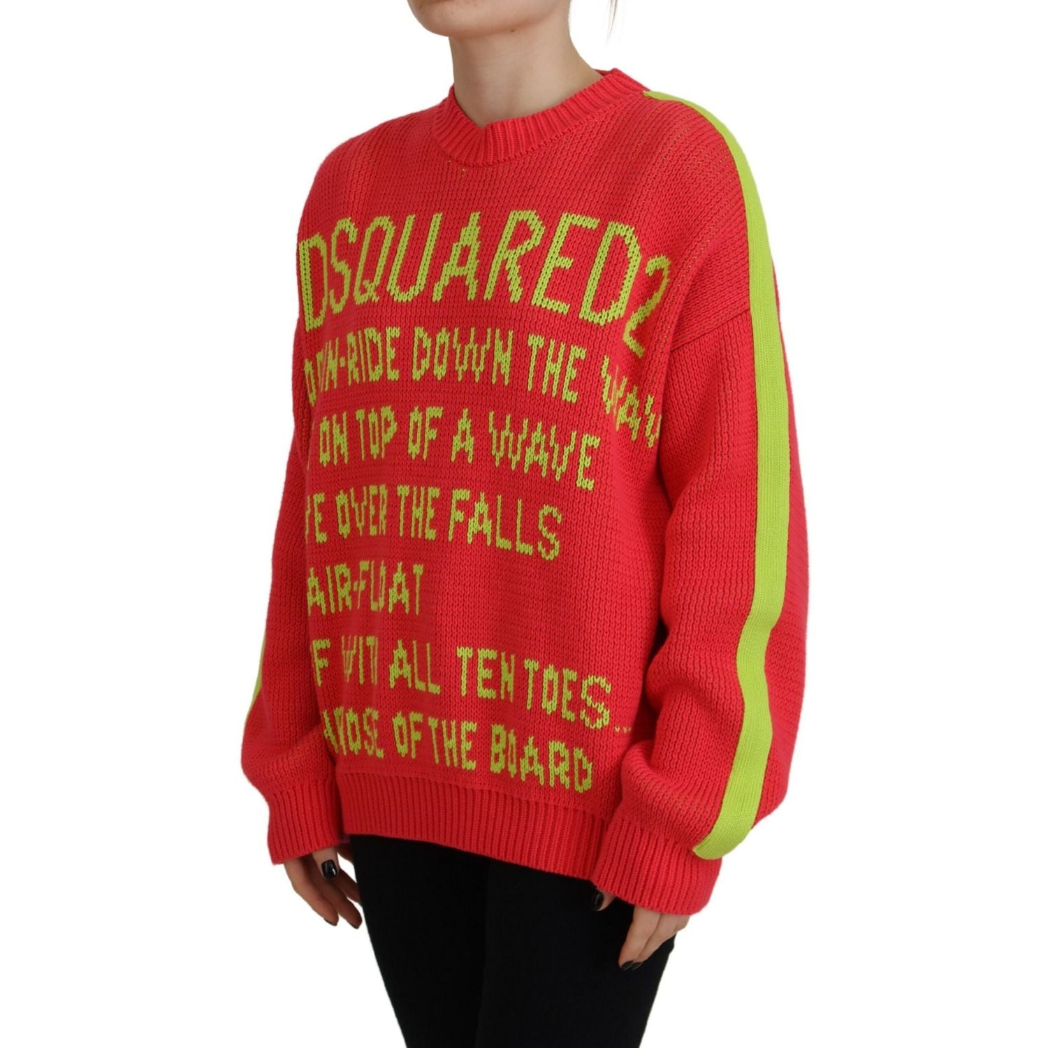 سترة صوفية محبوكة من القطن متعدد الألوان من Dsquared²
