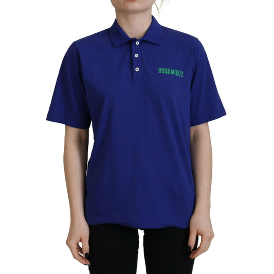 تي شيرت بولو بأكمام قصيرة من Dsquared² Blue Collared Writings