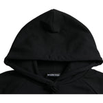 Balenciaga Black Cotton Logo Hooded Pullover Sweatshirt Sweater TSH84950#6-M
