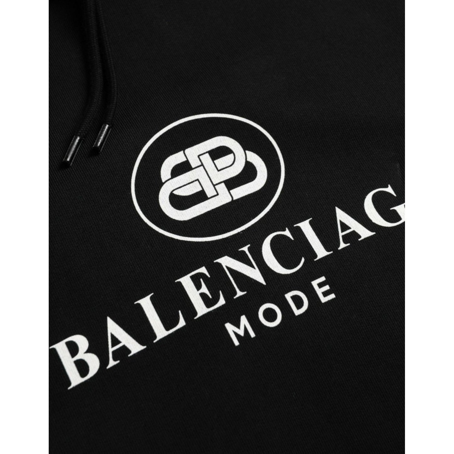 Balenciaga Black Cotton Logo Hooded Pullover Sweatshirt Sweater TSH84950#6-M