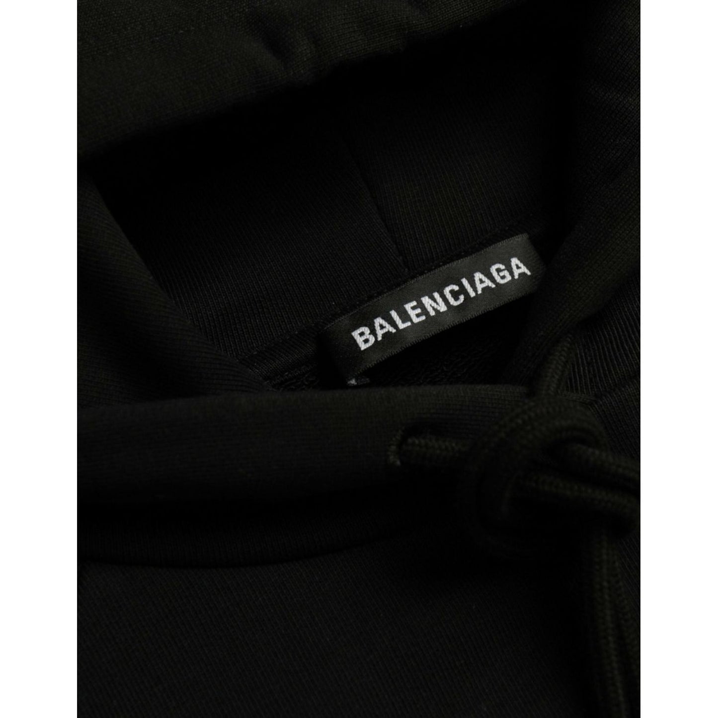 Balenciaga Black Cotton Logo Hooded Pullover Sweatshirt Sweater TSH84950#6-M