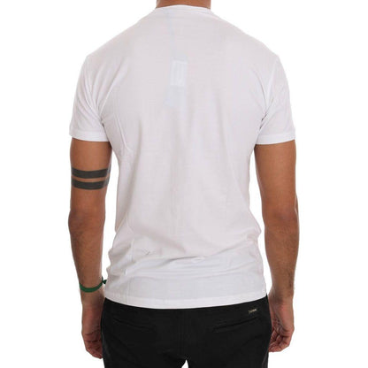 Daniele Alessandrini White Cotton Crewneck T-Shirt Daniele Alessandrini