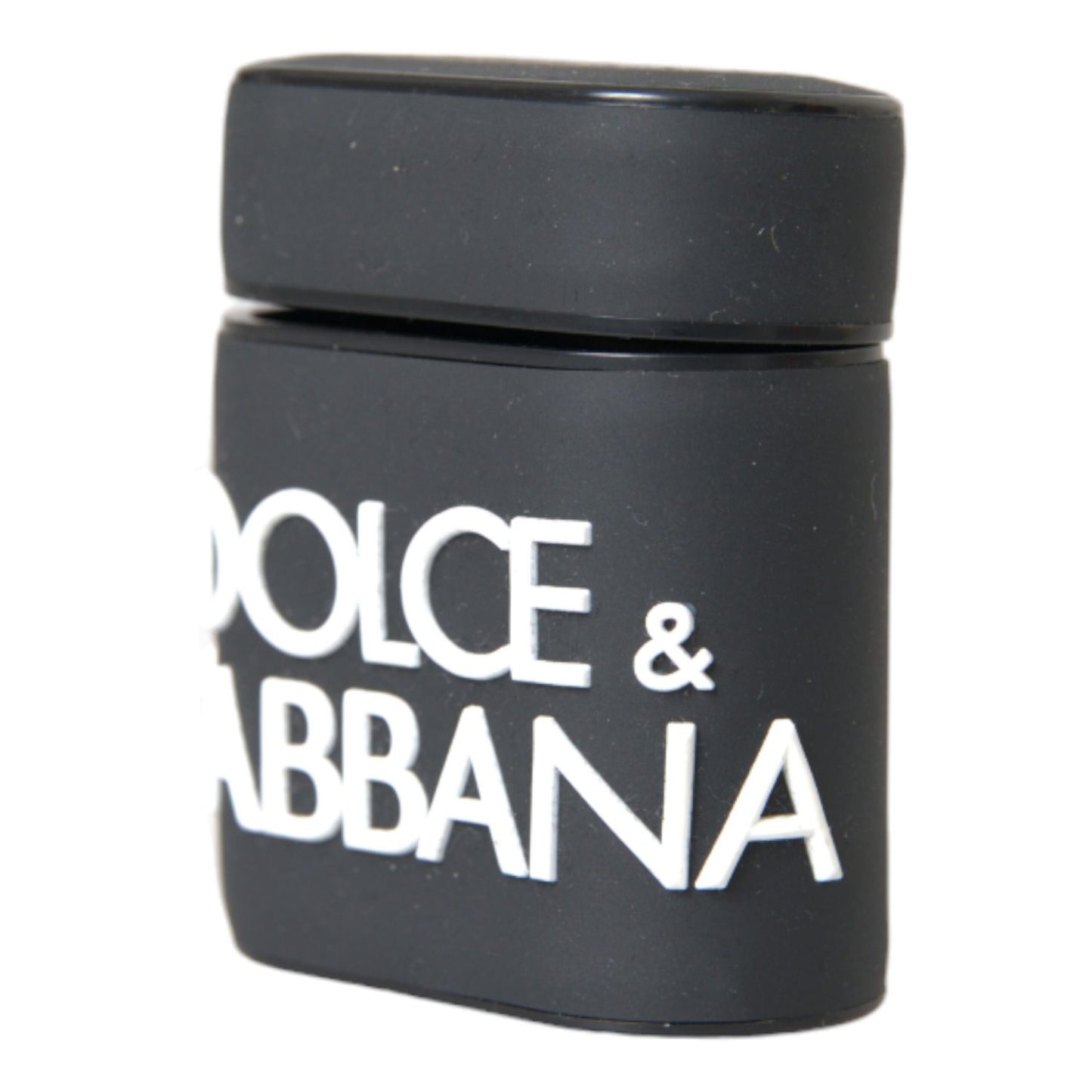 حافظة Airpods من السيليكون باللون الأسود والأبيض من Dolce &amp; Gabbana بشعار منقوش