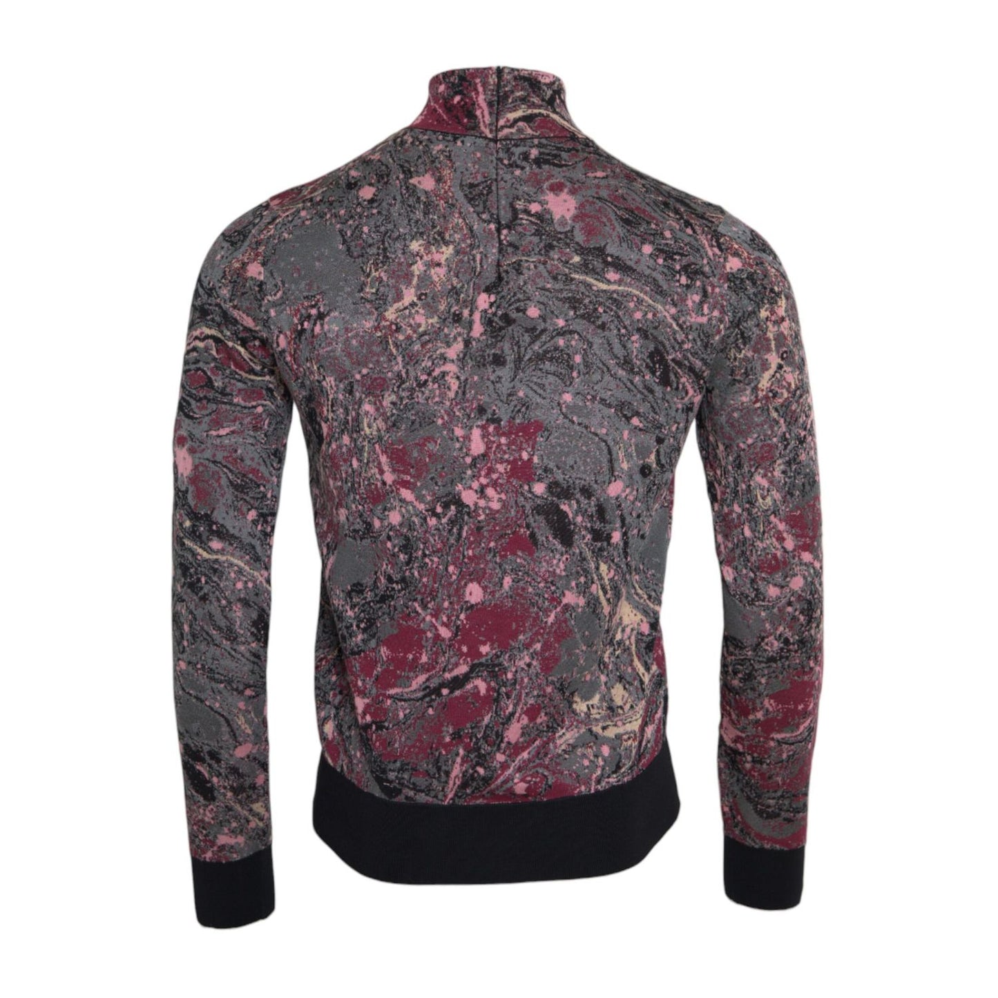 Dolce & Gabbana Multicolor Graphic Turtle Neck Men Sweater