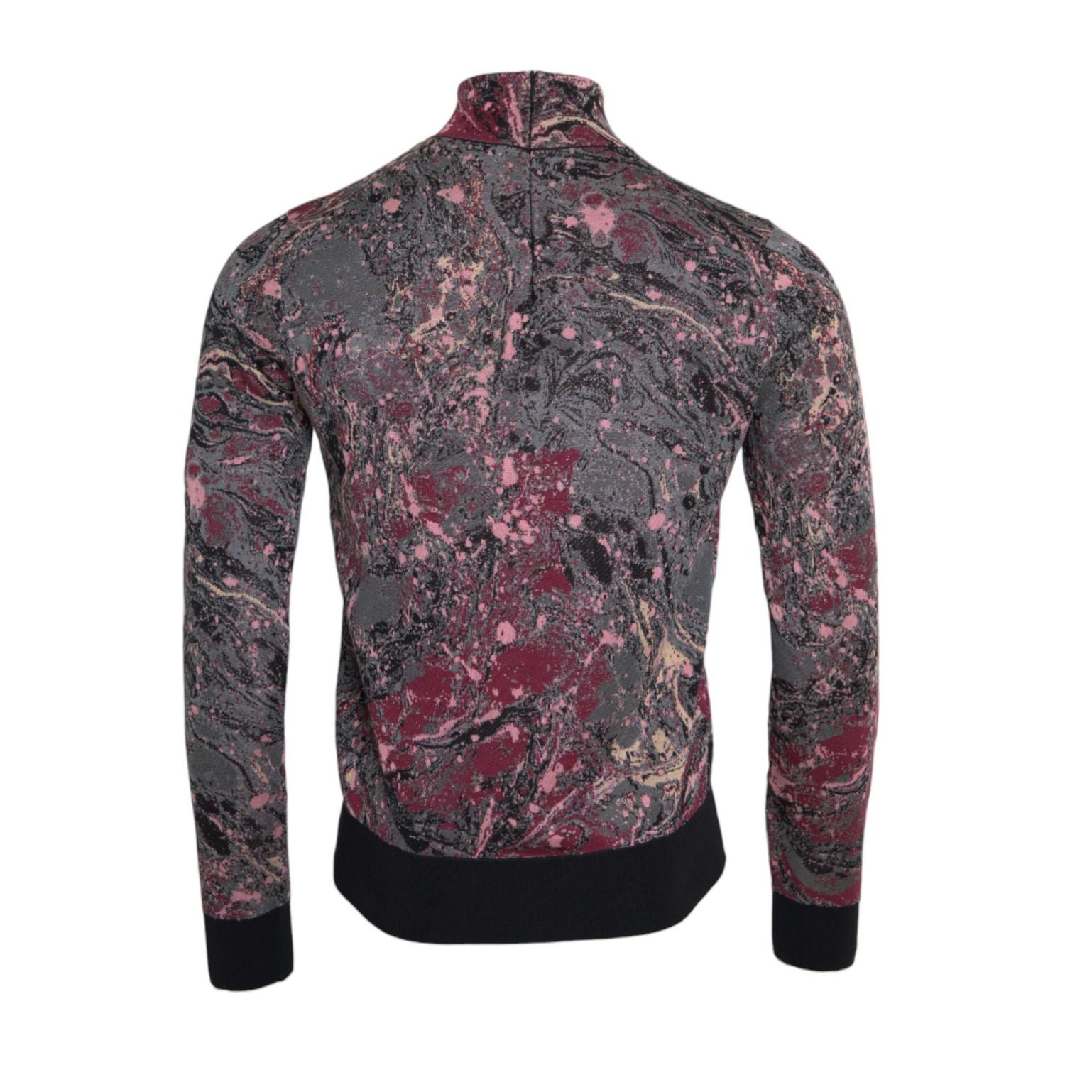 Dolce & Gabbana Multicolor Graphic Turtle Neck Men Sweater