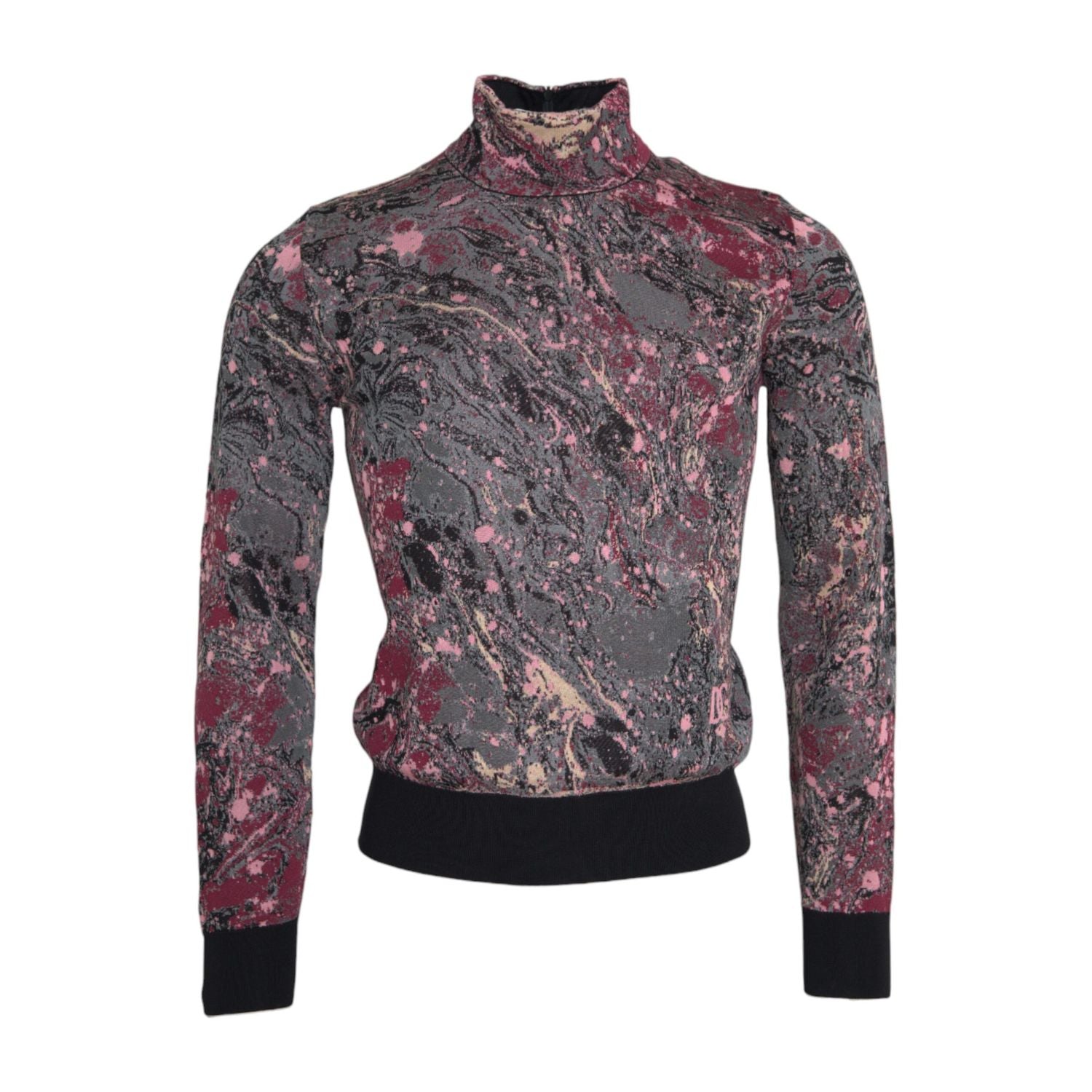 Dolce & Gabbana Multicolor Graphic Turtle Neck Men Sweater