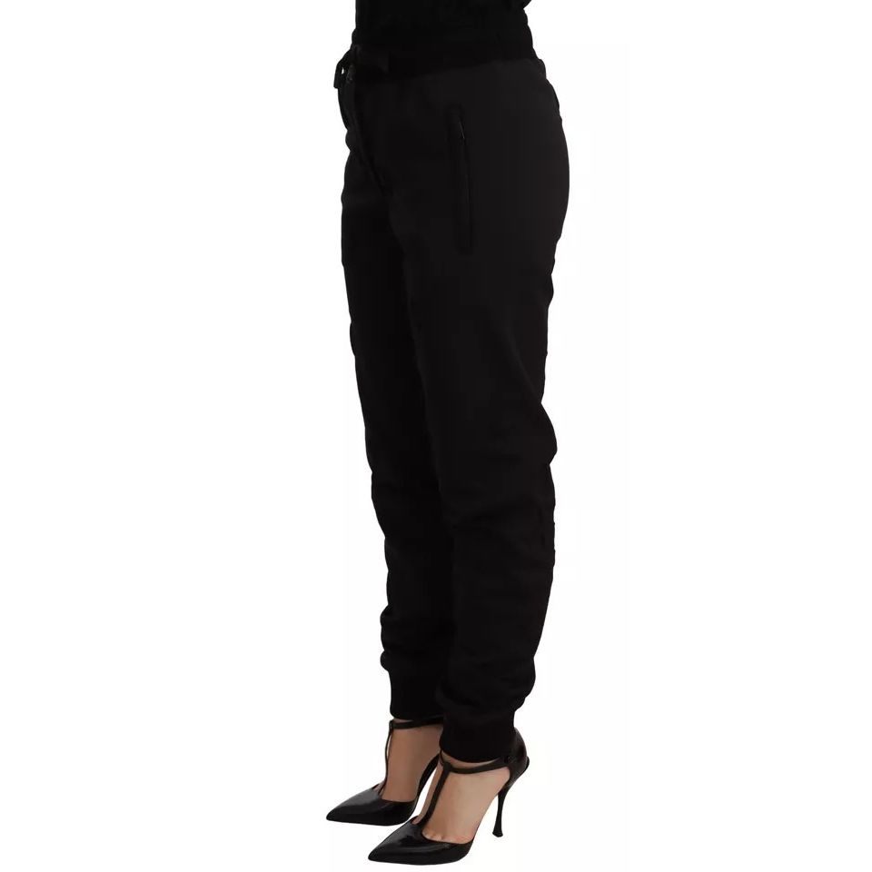 Dolce & Gabbana Black Jogger Women Polyester Pants