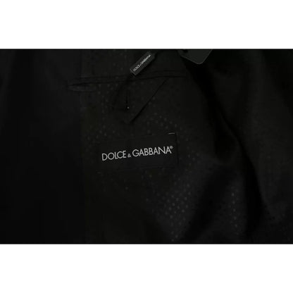 Dolce & Gabbana Black Wool Slim Fit Notch Jacket Blazer