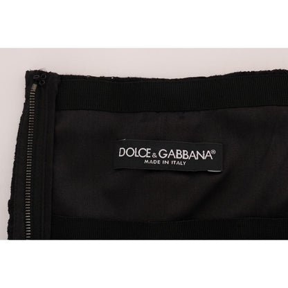 Dolce & Gabbana Black Floral Cutout Lace A-Line Skirt Dolce & Gabbana