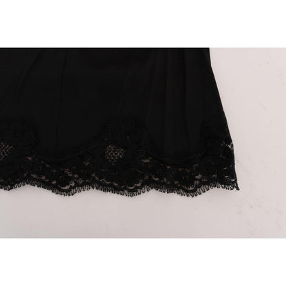 Dolce & Gabbana Black Floral Cutout Lace A-Line Skirt Dolce & Gabbana