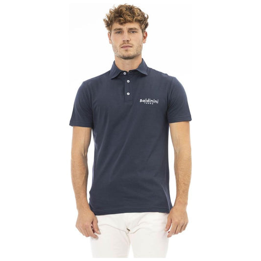 Baldinini Trend Blue Cotton Men Polo Shirt BA-23738-S