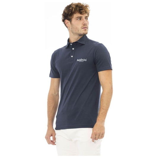 Baldinini Trend Blue Cotton Men Polo Shirt BA-23738-S