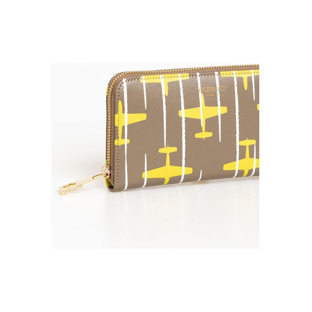 Trussardi Beige Leather Women Wallet