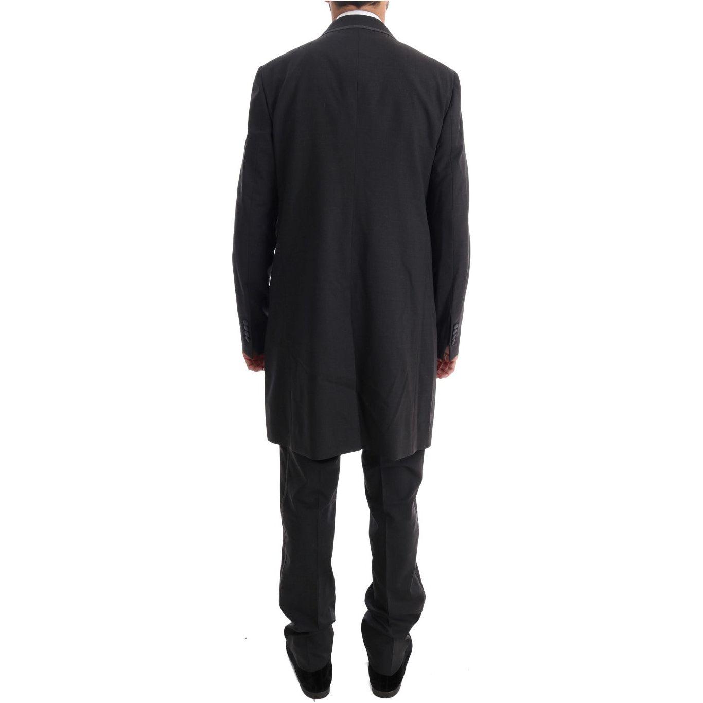 Dolce & Gabbana Gray Wool Stretch 3 Piece Two Button Suit