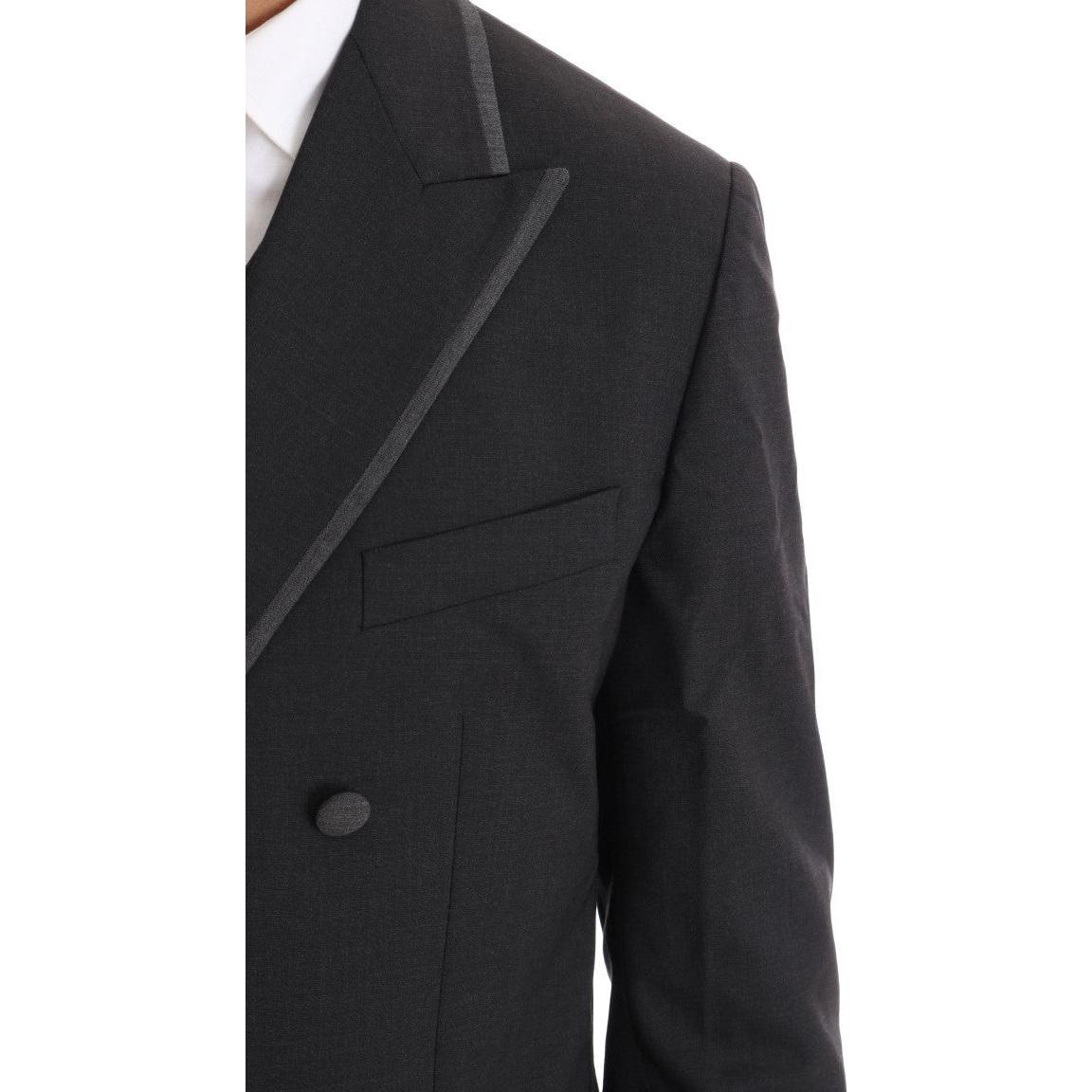 Dolce & Gabbana Gray Wool Stretch 3 Piece Two Button Suit Dolce & Gabbana