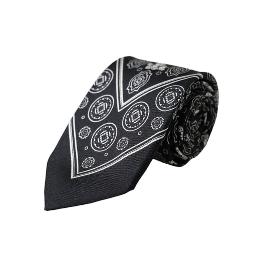 Dolce & Gabbana Black Patterned 100%Silk Adjustable Tie1728,67345645728,Accessories,Black,Dolce & Gabbana,Material: 100% Silk,Men,Men - Accessories,New with tags,Ties & Bowties - Men - Accessories,Ties - Ties and Formal Accessories - Accessories,Ties and