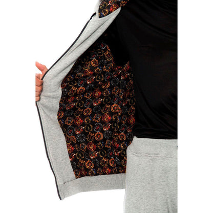 Billionaire Italian Couture Gray Cotton Hooded Sweatsuit Billionaire Italian Couture