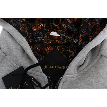 Billionaire Italian Couture Gray Cotton Hooded Sweatsuit Billionaire Italian Couture